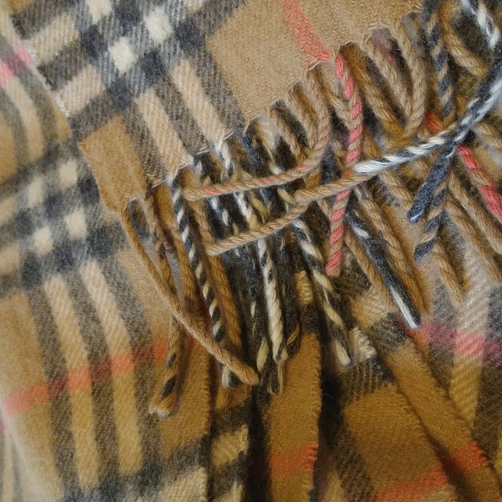 Authentic Cashmere Burberry Scarf 118" long x 7" wide